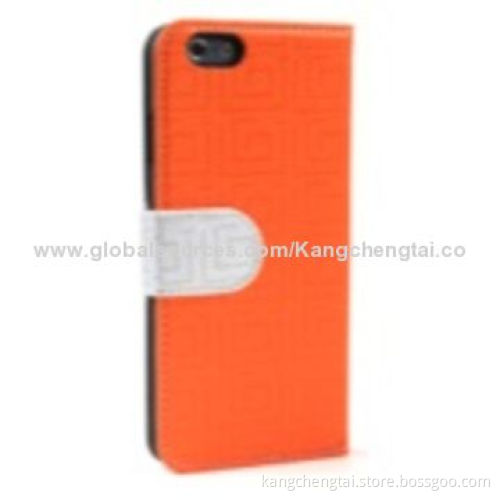 PU Leather Case for iPhone 6, Stylish, Fashion Folio, Magnetic Button Design